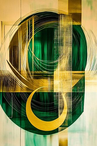 Abstract ontwerp met gouden accenten