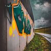 De graffiti op de brug. van Robby's fotografie