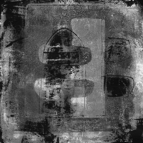 Moderne abstracte zwart-wit kunst nr. 4