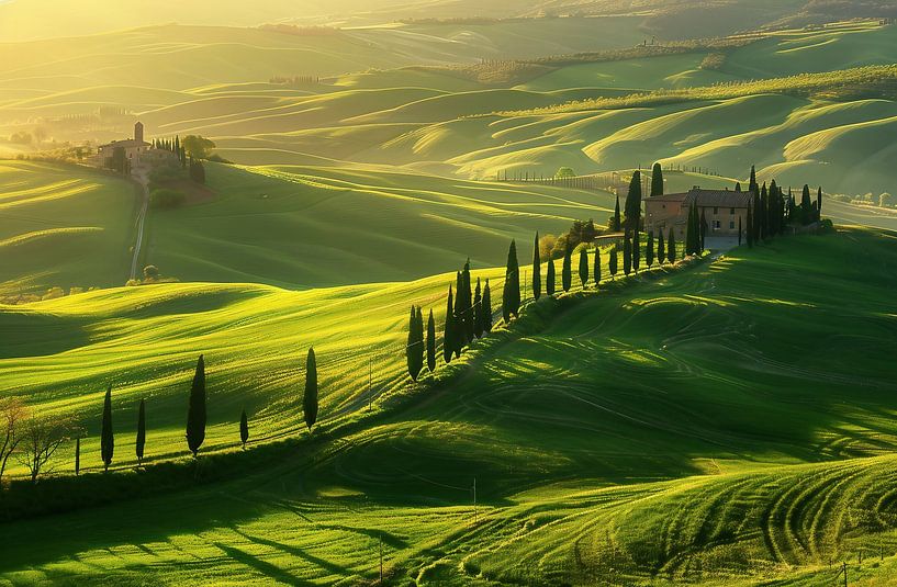 Toskanischer Sonnenaufgang von fernlichtsicht