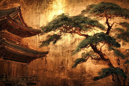 schilderachtige Japanse kunst Bonsai