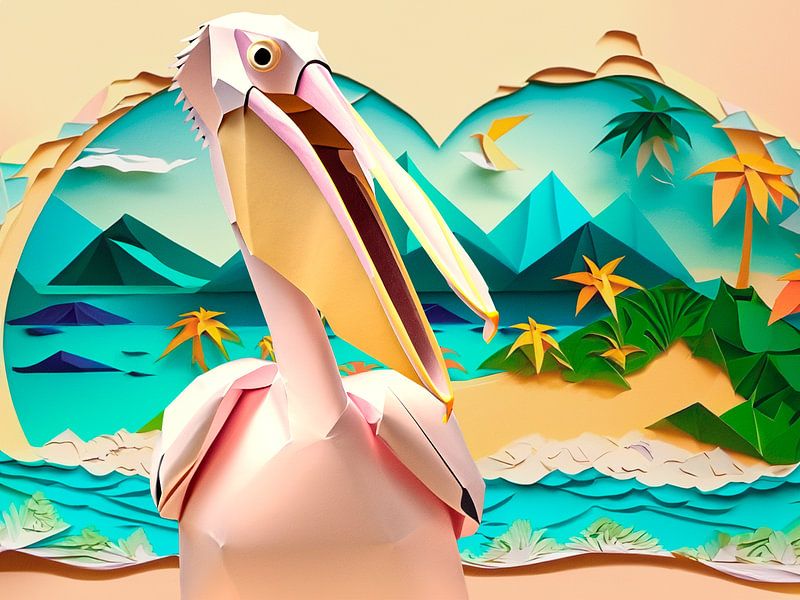 Le joyeux pélican de l'aventure tropicale par Studio Mirabelle