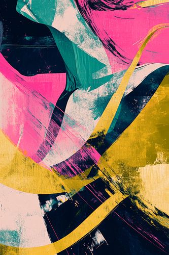 Abstracte kunst in levendige kleuren
