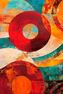 Abstracte vormen in heldere kleuren van Poster Art Shop