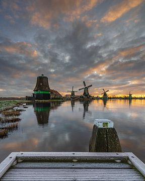 Zaanse Schans - Zonsopkomst van Frank Smit Fotografie