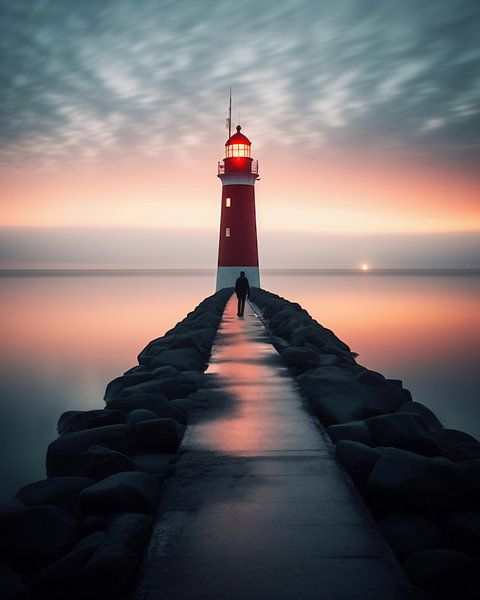lighthouse sunset wallpaper