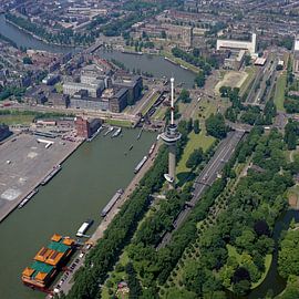 1995: Historic aerial view of the Euromast, Rotterdam by Frans Rombout