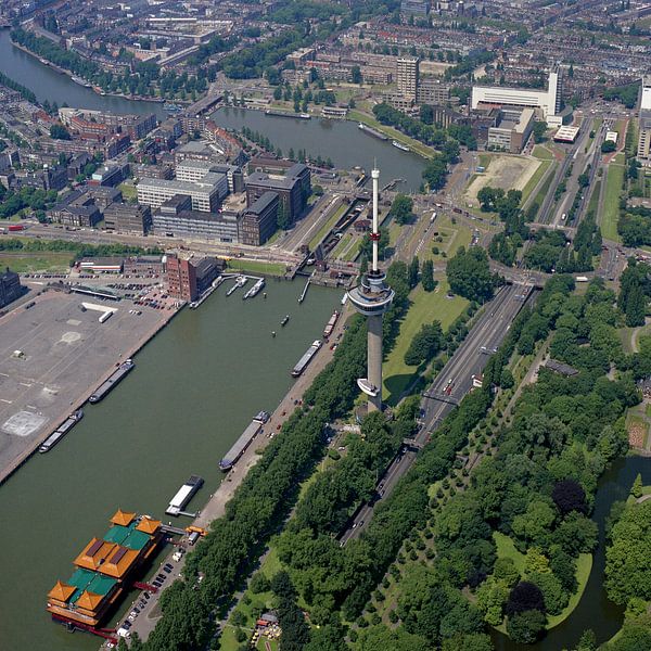 1995: Historic aerial view of the Euromast, Rotterdam by Frans Rombout
