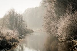 Winter river by Durk-jan Veenstra