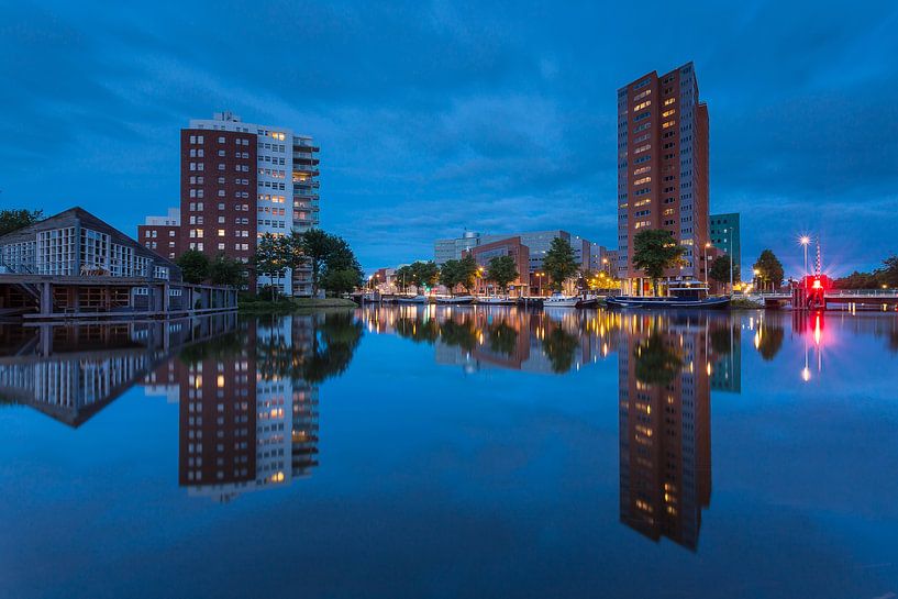 Groningen Zuiderhaven at blue hour by Koos de Wit