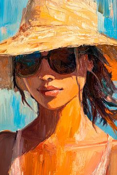 Style de chapeau de soleil sur Poster Art Shop