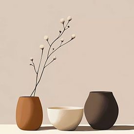 Vases minimaux style Japandi sur haroulita