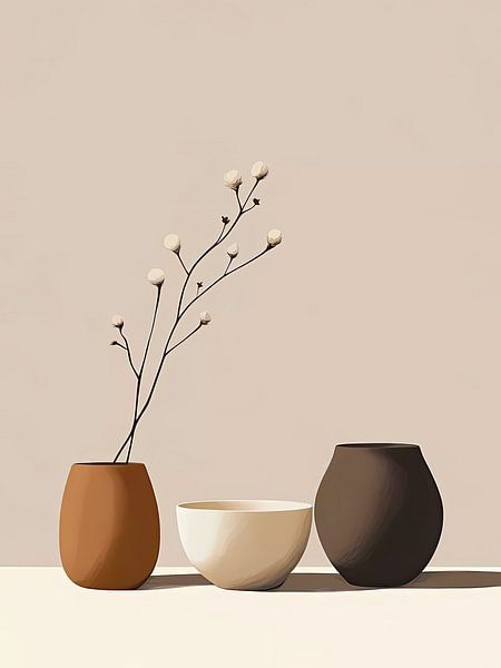 Minimal vases Japandi style by haroulita