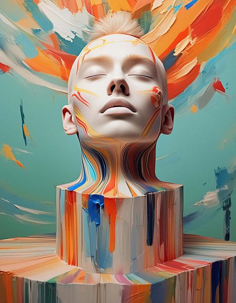 Abstracte Uitbundigheid - Feest van Visioenen van Moonheart Artworks