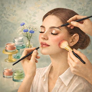 Make-up Frau – Retro-Schönheitssalon