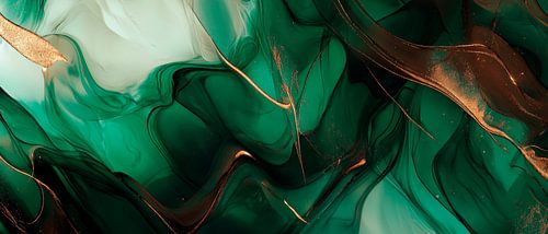 Abstracte groene kleurverlopen met goud