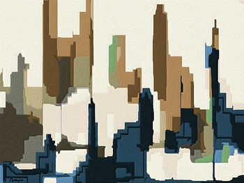 Skyline city NYO. (stedelijk landschap)