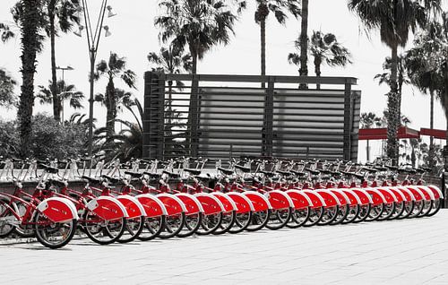 Jede Menge Fahrräder in Barcelona von Irene Lommers