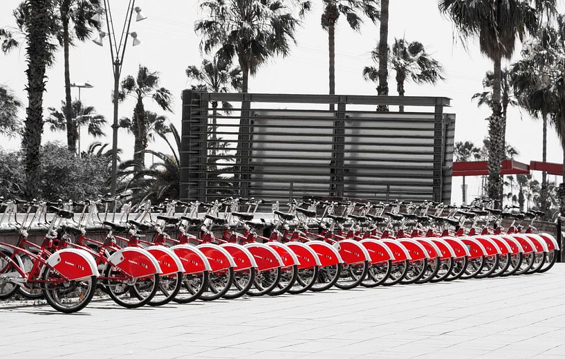 Jede Menge Fahrräder in Barcelona von Irene Lommers