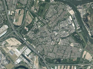 Photo aérienne de Ridderkerk sur Maps Are Art