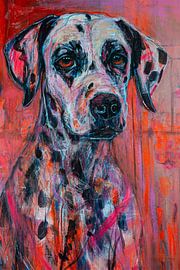 Schilderij van dalmatiër ( Ziva II ) van Liesbeth Serlie