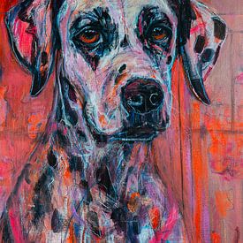 Gemälde eines Dalmatiners (Ziva II) von Gemälde Liesbeth Serlie