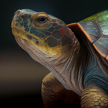 Portret van een schildpad, illustratie van Animaflora PicsStock