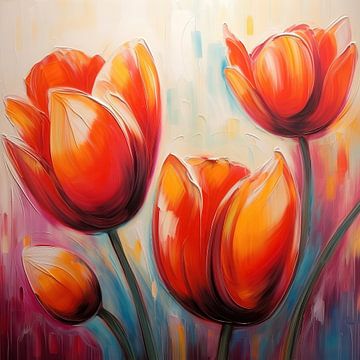Rode tulpen van Imagine