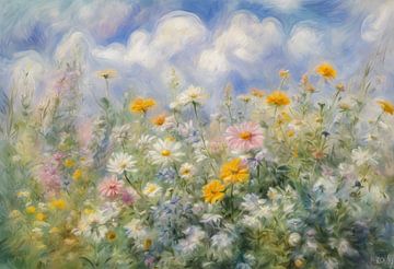 Wilde Sommerblumen von Kees van den Burg