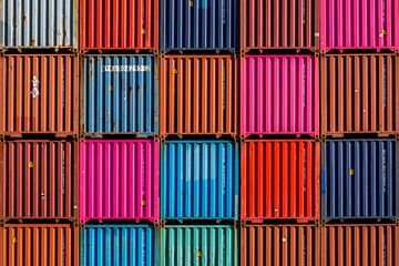 Gestapelte Container Rotterdam von MAB Photgraphy