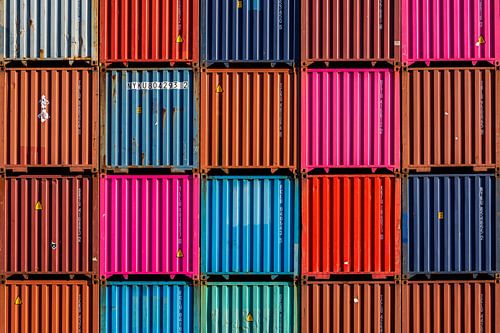 Stacked containers Rotterdam by MAB Photgraphy