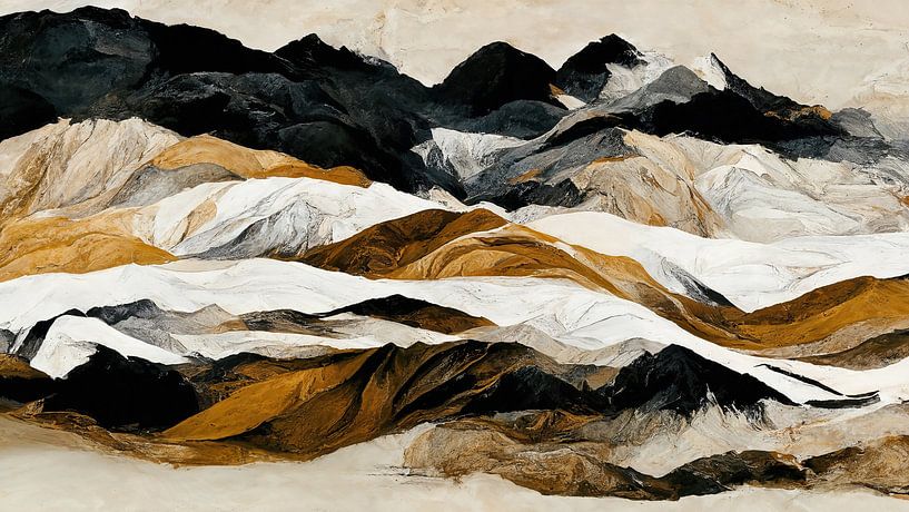 Black And Ochre Mountains by Treechild