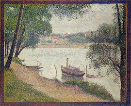 Gray weather, Grande Jatte by Georges Seurat