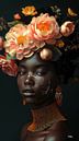 african woman with flowers by Gelissen Artworks thumbnail