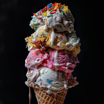 Kornet ijsje met 4 smaken van The Xclusive Art