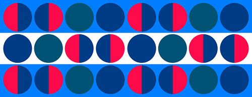 Moderne blauwe cirkel geometrie abstractie