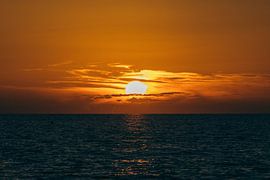 Sunset on the Tuscan coast at Torre del lago by Stefan Lucassen