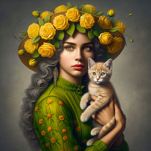 Sag es mit gelben Blumen