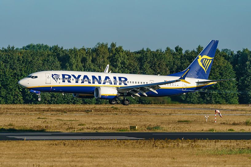 Ryanair Boeing 737-8-200 Max lands at Eindhoven. by Jaap van den Berg