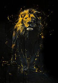 Painting Lion Gold by Art Whims