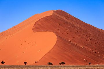 Een enorme zandheuvel in de Sossusvlei in Namibie. van Claudio Duarte