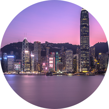 Zonsondergang in Hong Kong van Marcel Samson