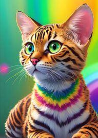 cute cat painting by Eternal Glory