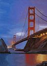 Schilderij Golde Gate Bridge San Fransisco van Toon Nagtegaal thumbnail