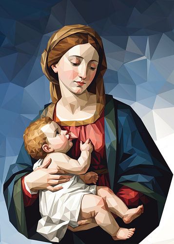 Die Madonna del Latte Low Poly