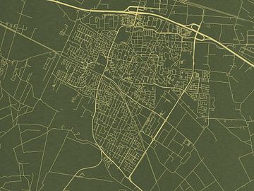 Kaart van Veenendaal in Groen Goud van Map Art Studio