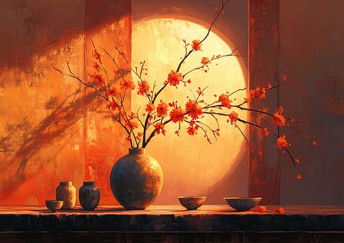 Blumenvase | Golden Branch Glow
