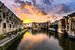zonsondergang Gent België van Etienne Hessels