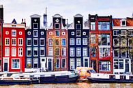 Huizen aan de Amstel Amsterdam van Hendrik-Jan Kornelis thumbnail