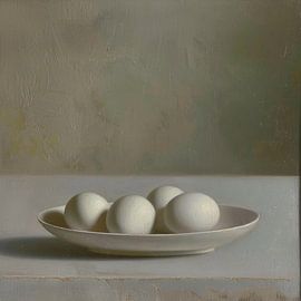 Egg painting | Tranquil Morning Palette by Art Whims